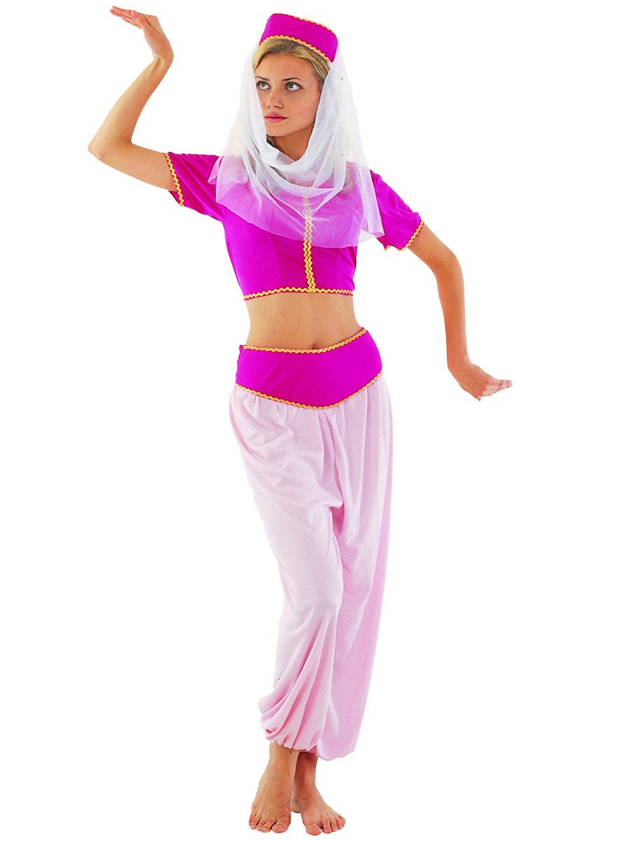 Pink Harem Girl Sexy Women's Genie Costume